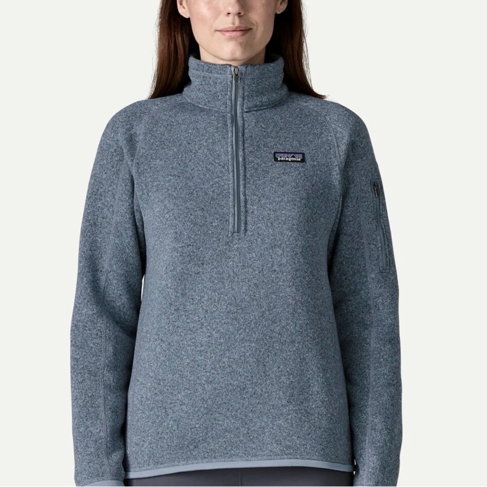 Patagonia Blue-Gray Fleece Quarter-Zip Pullover
